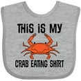 thumbnail image 3 of Inktastic This is My Crab Eating Shirt Boys or Girls Baby Bib, 3 of 4