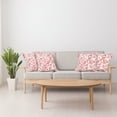 thumbnail image 4 of Ambesonne Watercolor Throw Pillow Cover 4 Pack, Bird on Branch, 16", Coral Dried Rose White, 4 of 6
