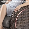 thumbnail image 6 of Giantfurnni Patio Furniture Wicker Swivel Rocking Glider Chair High Back Outdoor Rattan Rocker Set of 2 for Porch Backyard, 6 of 9