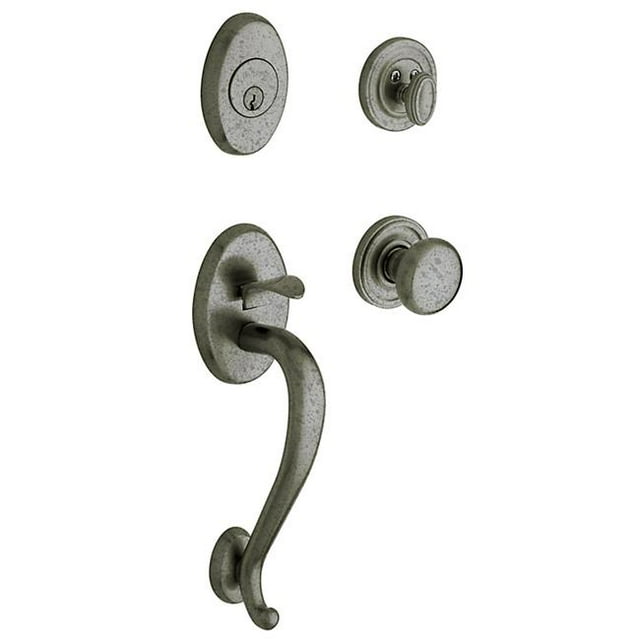 Baldwin 85315452ENTR Logan Sectional Trim, Distressed Antique Nickel