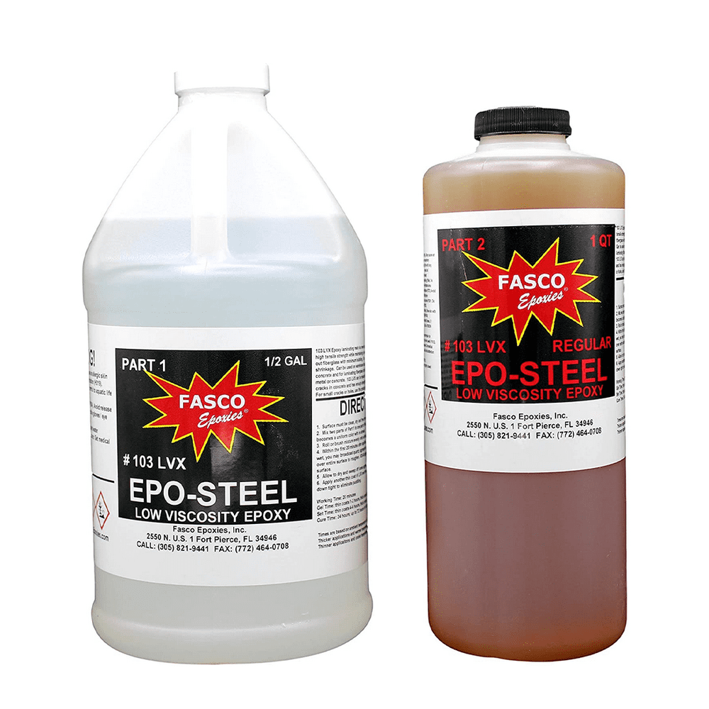 Fasco Epoxies 103LVX 21 Marine Grade Epoxy for Fiberglass, Cloth