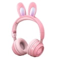 thumbnail image 2 of Cute Wireless Headphs Rabbit Cartoon Foldable for Kids Adults Cell Phs Pink, 2 of 8