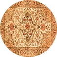 thumbnail image 1 of Ahgly Company Indoor Round Medallion Orange Traditional Area Rugs, 6' Round, 1 of 1