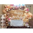thumbnail image 4 of Rustic Wood Floral Birthday Backdrop Spring Flower Wood Glitter Happy Birthday Photography Background for Women Photo Booth Props Kids Adult Birthday Wedding Party Cake Table Decoration, 4 of 10