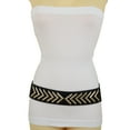 thumbnail image 3 of Women Black Elastic Fashion Belt Hip Waist Gold Arrows Charm Size S M, 3 of 8