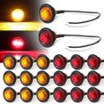 thumbnail image 1 of Paquete de 30 bombillas LED de posición lateral CHAO mini redondas 15 ámbar y 15 rojas 3 diodos, 1 of 5