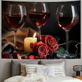 thumbnail image 2 of Orinice Roses Candles Wine Tapestry Wall Hanging Unique Style for Home Decor | Graphic Tapestries Living Room Bedroom Apartment | Farmhouse Dorm Wall Decoration 60x50inch, 2 of 6