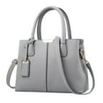 thumbnail image 2 of Grey Handbag Fashion Womens Handbags Ladies Purse Satchel Shoulder Bags Tote Leather Bag Handbag for Women Roomy, 2 of 6