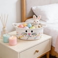 thumbnail image 3 of TIELUTT Rangement à Poignée Tissée Pâques Mignon et Rangement pour Chat Rangement pour Rangement Quotidien et Agencement des Fêtes. Contenant de Préparation de Repas Contenant Articles pour la Maison Pot de Réserve Anti-Odeur Contenants de Rangement en Acrylique avec L, 3 of 5