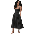thumbnail image 1 of Vestido de Verano 2025 para Mujer, Estilo Bohemio, con Tirantes Finos y Corte Entallado, para Playa. Negro M, 1 of 8