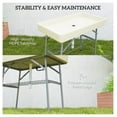 thumbnail image 6 of Folding Ice Cooler Table, 3.4ft Outdoor Drink Cooler Table with Drain & Shelf for Parties, Picnics, Camping, Tan, 6 of 9
