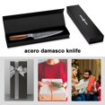 thumbnail image 2 of Cuchillos Para Chef，Cuchillo Chef Damasco,Profesional Afilado Acero Inoxidable Con Alto Contenido Cuchillo De Cocina ， Mango Ergon&oacute;Mico De Madera De Pakkawoodʌ, 2 of 8