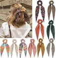 thumbnail image 2 of Women Leopard Printing Long Scarf Ribbons Scrunchie Elegant Hair Tie Ponytail Holder Elastic Hairband for Girl Hair Accessories, 2 of 4