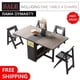 thumbnail image 2 of Fashion Folding Dining Table Furniture yemek masasi Multifunctional Rectangle Foldable Dining Table Folding Chairs My Lux Decor Round, 2 of 13