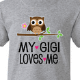 thumbnail image 4 of Inktastic My Gigi Loves Me Girl Owl Youth T-Shirt, 4 of 5