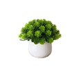 thumbnail image 1 of Plantas artificiales en maceta, miniplantas falsas en macetas, planta de césped artificial decorativa con maceta de plástico blanca for decoración del hogar., 1 of 4