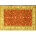 thumbnail image 1 of Ahgly Company Machine Washable Indoor Rectangle Persian Yellow Traditional Area Rugs, 8' x 10', 1 of 4