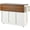 White, variant on Black Style Kitchen Cart With Drop Leaf, 2 Sliding Barn Doors, Power Outlet, Spice Rack, Wheels For And Dining Area, 53.7 53.7" Storage Island Wheels, Rack Home Kitchen, Dark Color
