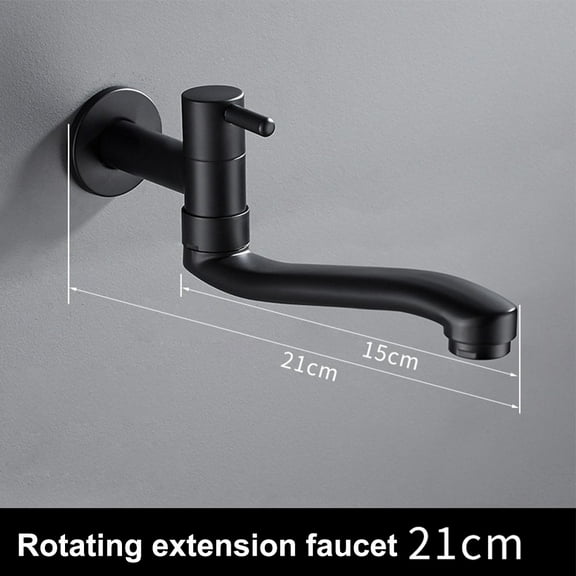Dleadar Extended wall mounted single cold kitchen sink mop pool faucet rotatable House