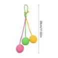 thumbnail image 4 of FEOLGEHLY Hanging Cotton Rope Ball Cat Toy - Natural Braid Teething Chew Toy for Indoor Cats, Cage-Mountable Interactive Plaything for Multi-Pet Households, Washable and Durable (Green), 4 of 7