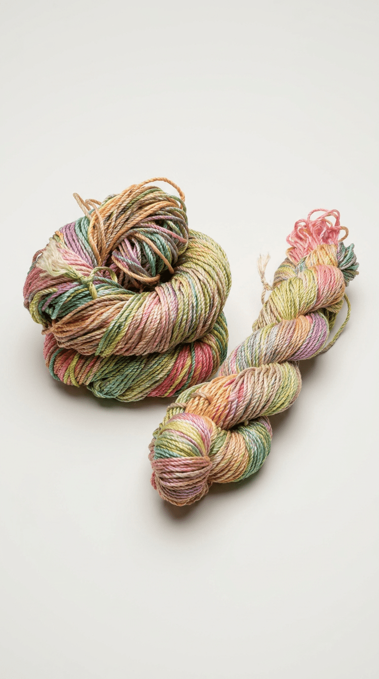 Knitsilk 3 ply Mulberry Silk Yarn Lace Weight Hand Tie and Dye Yarn (50 Grams) Variegated Rainbow Yarn - Knitting Tatting Weave Crochet (Sunflower)(Pack of 2)