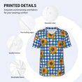 thumbnail image 3 of KLL Sunflowers for Men's Baseball Shirts,Short Sleeve Casual Shirts Button Down Shirt for Men Beach Summer Wedding Shirt-Large, 3 of 7