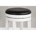 thumbnail image 5 of Home Square 24" Wood Backless Swivel Stool in White/Dark Brown - Set of 2, 5 of 8