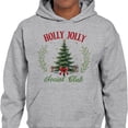 thumbnail image 2 of Holly Jolly Social Club Hoodie Sweatshirt Unisex Small Grey, 2 of 5