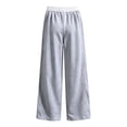 thumbnail image 5 of BOOMNY Girls Baggy Sweatpants Wide Leg Pants for Girl Trendy Patchwork Color Elastic Waist Athletic Jogger Pant With Pocket, 5 of 5