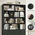 thumbnail image 7 of Homfa 82"H Bookcase with 2 Drawers and 4 Doors, 4-Tier Open Cube Bookcase with Cabinets, for Study Home Office Living Room, Black, 7 of 7