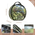 thumbnail image 3 of BZSMCE Makeup Bag Large Travel Cosmetic Bag with Adjustable Dividers Fashion Vivid Mosaic Chameleon on Branch Printed, 3 of 7
