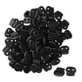thumbnail image 7 of Unique Bargains 100pcs Spring Cord Locks Plastic Rope End Fastener Double Holes Toggle  Sliders Rope Clip Fastener Black, 7 of 7
