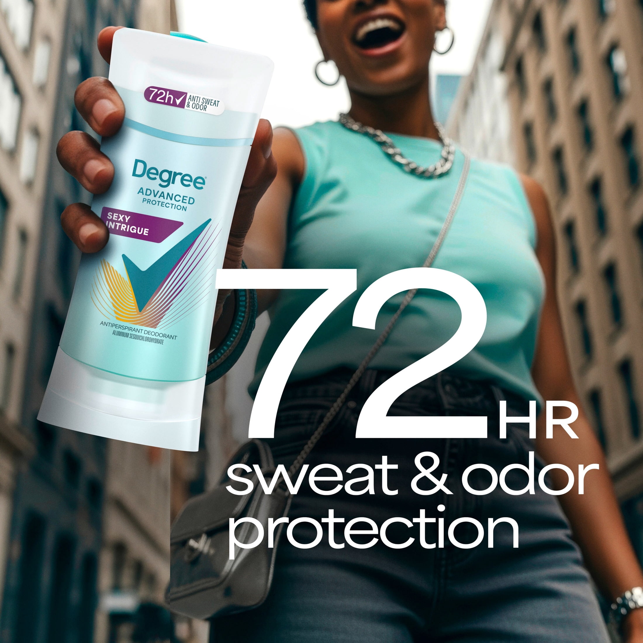 Degree Antiperspirant Deodorant 72-Hour Sweat & Odor Protection Sexy Intrigue Antiperspirant Deodorant For Women with Body Heat Activated Technology, 2.6 oz