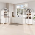 thumbnail image 3 of K&K 71" Arched Farmhouse Kitchen Pantry Cabinet - White, 3 of 7