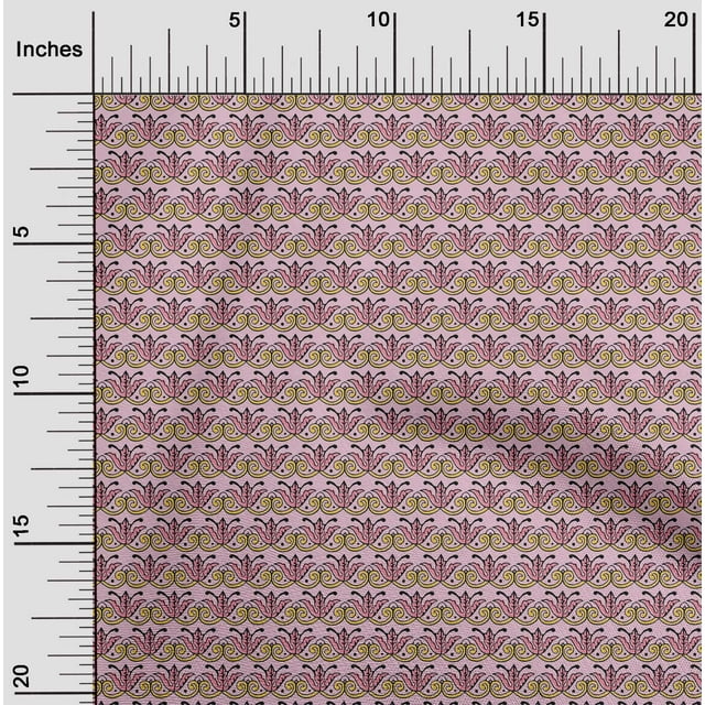 oneOone Georgette Viscose Fabric Dot|Swirl & Floral Block Print Fabric By Yard 42 Inch Wide