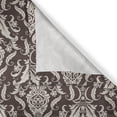 thumbnail image 5 of Ambesonne Damask Grommet Curtain, Wildflowers Leaves Curls, 50" x 84", Dark Brown Cream, 5 of 6