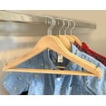 thumbnail image 3 of Cedar Elements - Cintres en Bois pour Bébé/tout-Petit/enfant (Lot de 12) pour Vêtements d'Enfants NB-4T; Parfaits pour les Organisateurs de Nurserie et le Rangement de Garde-Robe (Cintres pour Enfants 4T-10, Bois Naturel), 3 of 5