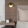 thumbnail image 2 of Claxy Gold Wall Sconce with Half Globe Milk Glass Shade, 2 of 7