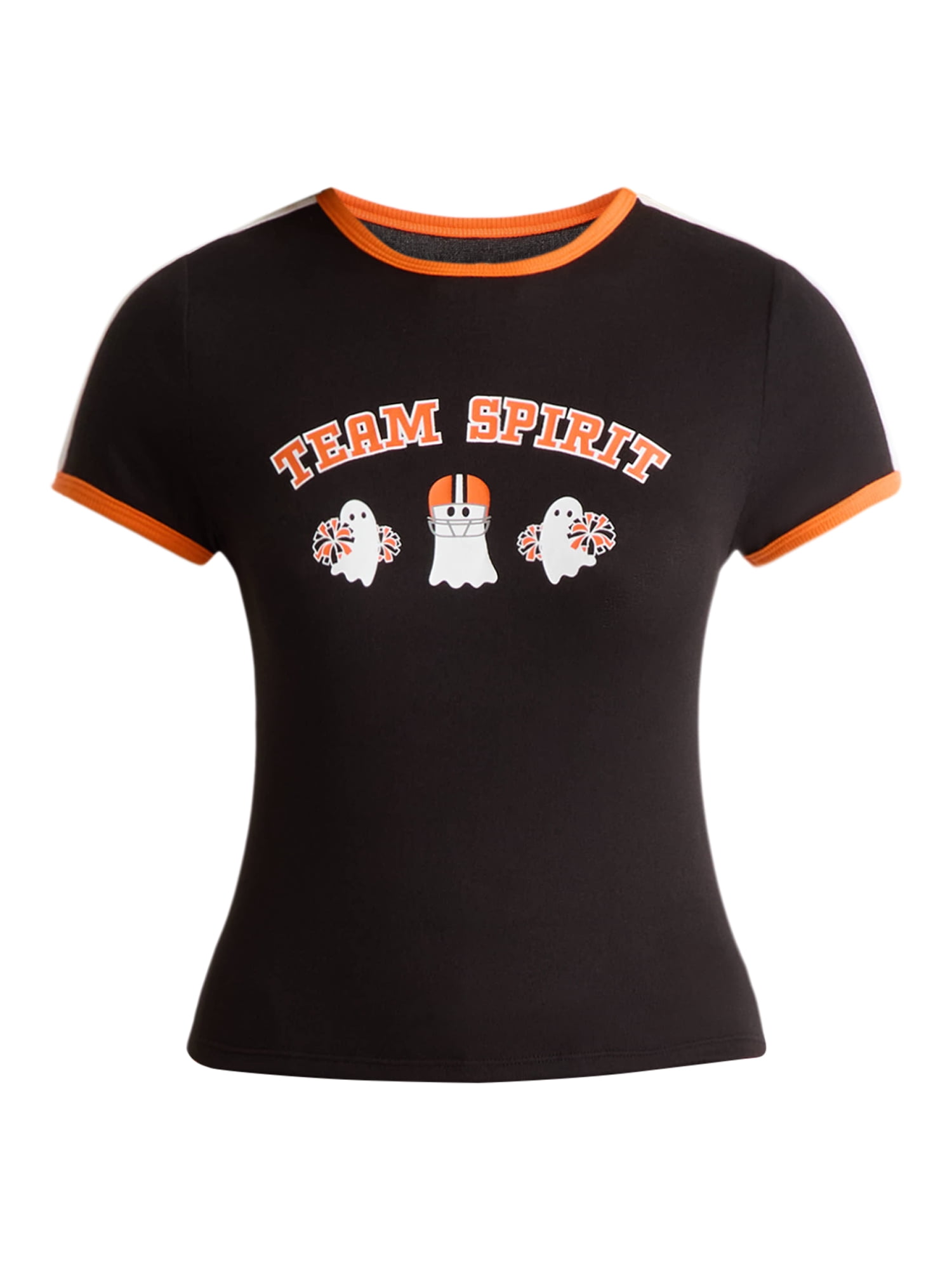 Halloween Women's and Women’s Plus Varsity Tee and Shorts Pajama Set, 2-Piece, Sizes XS to 3X