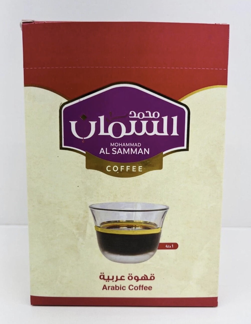 MOHAMMAD AL SAMMAN COFFEE - Arabic Coffee - Roasted Ground Coffee with Cardamom - 10 Sachets (40g each)