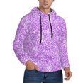 thumbnail image 2 of Wukai Lilac Glittering Print Men Hoodies Fleece Sweatshirts Long Sleeve Sweaters Pullover Fall Outfits Winter Clothes-3X-Large, 2 of 7