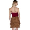 thumbnail image 2 of Scully Womens Cinnamon Boar Suede Fringe Skirt L, 2 of 3