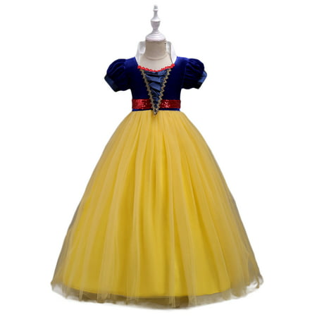 Girls' Princess Snow White Costume Fancy Dresses up for Halloween Party