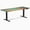 Natural Walnut Emerald River / Matte Black, variant on Desky Dual Resin Hardwood Sit Stand Desk - White Ash Emerald River / 48 X 30 Inches / Space Gray