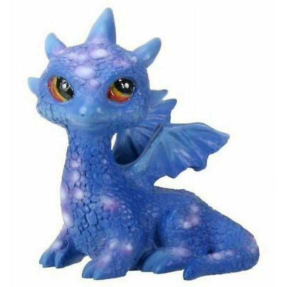 Cloud Blue And Purple Sapphire Baby Dragon Collectible Small Dragon Figurine