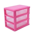 thumbnail image 1 of Mini translucent Drawer type plastic Storage Box red 3 Layers, 1 of 5