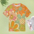 thumbnail image 4 of Nostalgic Vintage Floral T Shirts Basic T-Shirt Short Sleeve Ladies Tee Shirt Summer Graphic Clothing, 4 of 6