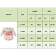 thumbnail image 4 of Bagilaanoe Newborn Baby Girl Valentine's Day Romper Sweatshirt Long Sleeve Bodysuits Letter Print Pullover 3M 6M 9M 12M Infant Casual Tee Tops, 4 of 8