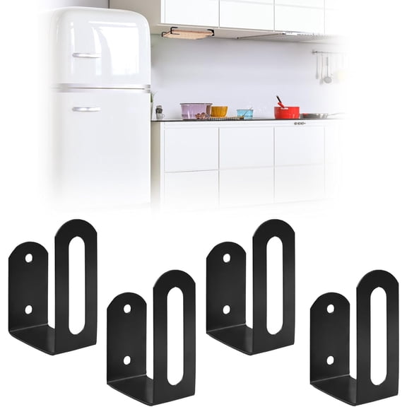 4 Pcs Under Cabinet Cutting Board Holder, Carbon Steel Chopping Boards Organizer Kitchen Cooking Utensil Storage Tool for Plates Pan Lids/Black