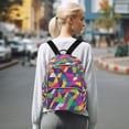 thumbnail image 7 of FORMRS Mini Backpack Purse for Women Travel Daypack Casual Shoulder Bag, Colorful Plaid, 7 of 7